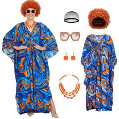 Plus Size Mrs Roper Helen Landlady Cosplay Costume 6pcs Takerlama-Three's Company