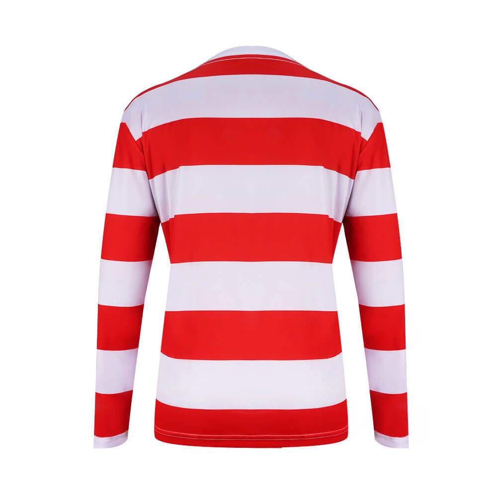 Where's Wally Waldo Adult Wally Cosplay Costume For Women Men Takerlama
