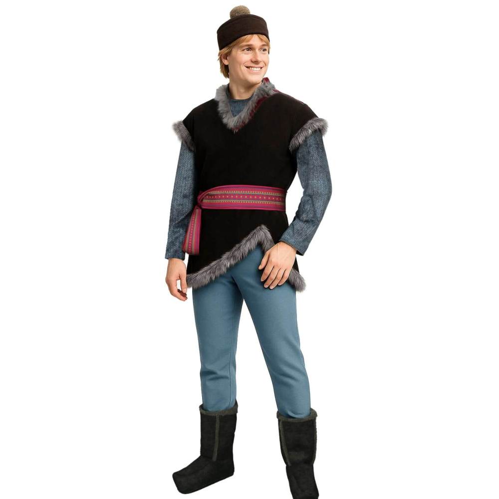 Adult Frozen Kristoff Bjorgman Iceman Halloween Cosplay Costume In Stock-Takerlama