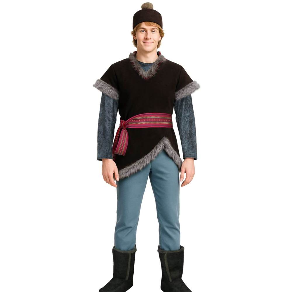 Adult Frozen Kristoff Bjorgman Iceman Halloween Cosplay Costume In Stock-Takerlama