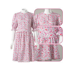 Barbara Pink Floral Dress Halloween Cosplay Costume Horror Movie Takerlama