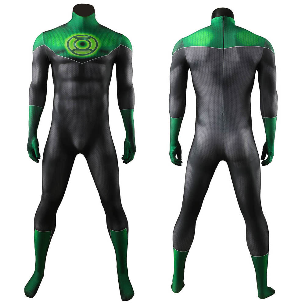 Green Lantern John Stewart Halloween Cosplay Costume Superhero 3D Print Bodysuit Takerlama