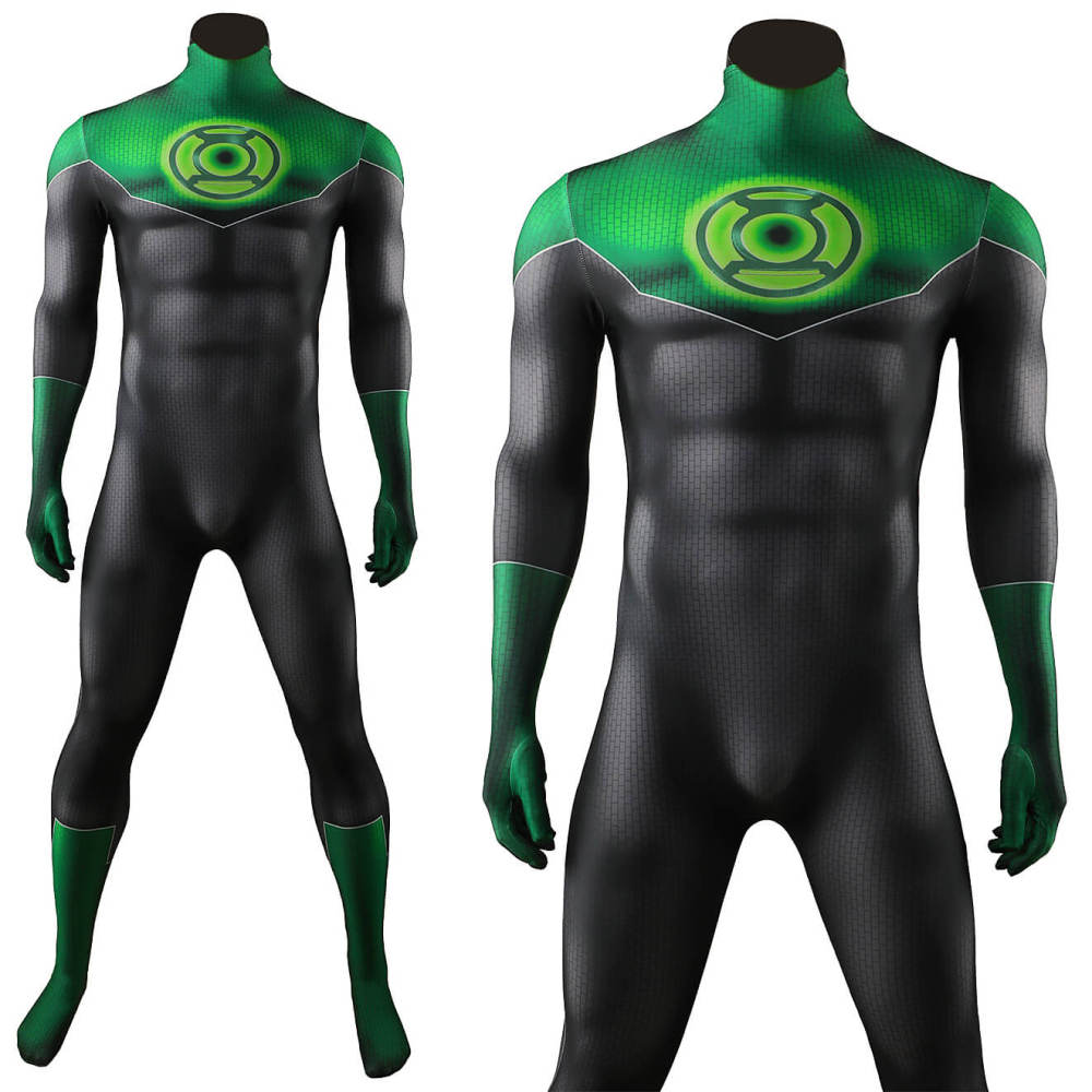 Green Lantern John Stewart Halloween Cosplay Costume Superhero 3D Print Bodysuit Takerlama