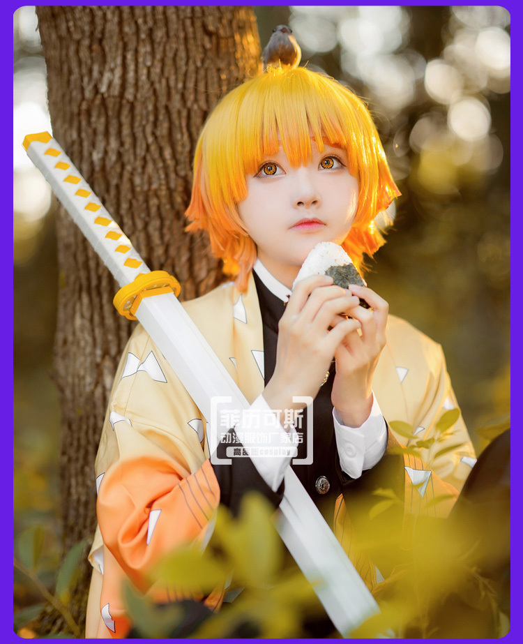 Adults Zenitsu Agatsuma Cosplay Costume Anime Outfits For  Halloween Party Takerlama In Stock