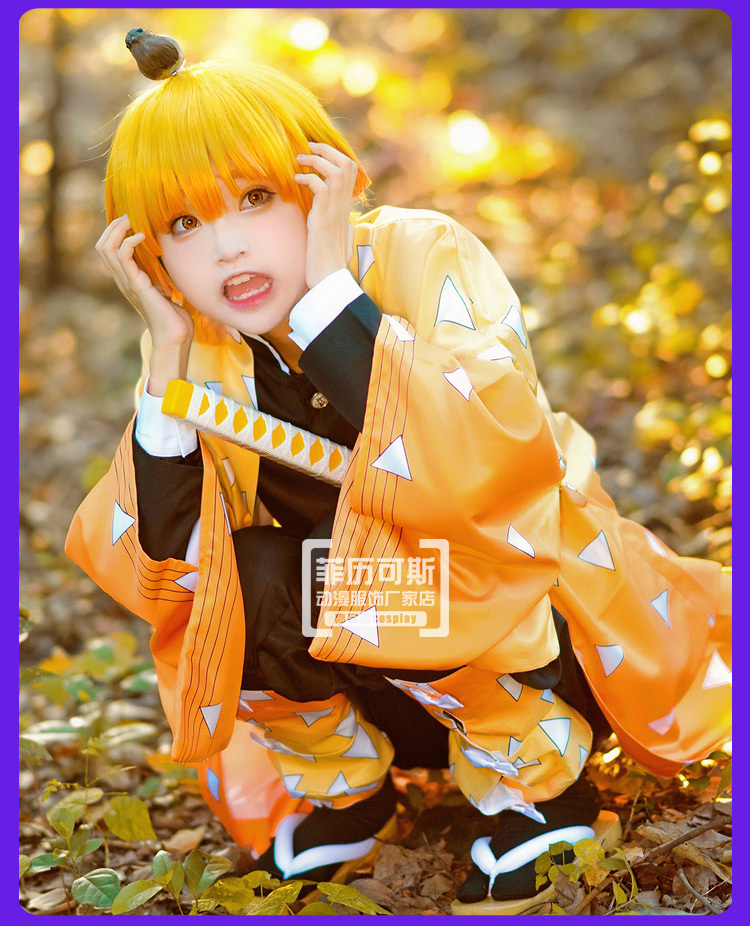 Adults Zenitsu Agatsuma Cosplay Costume Anime Outfits For  Halloween Party Takerlama In Stock