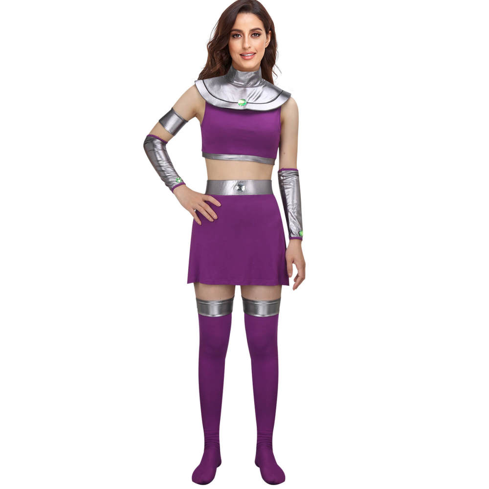 Kory Anders Koriand'r Halloween Cosplay Costume Superheroine Starfire 3D Printed Bodysuit Adult Takerlama Style B In Stock