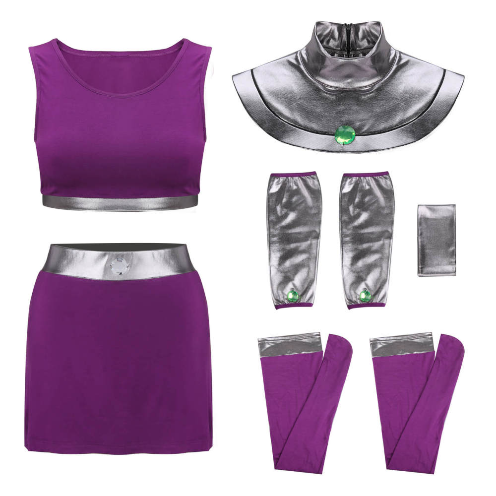 Kory Anders Koriand'r Halloween Cosplay Costume Superheroine Starfire 3D Printed Bodysuit Adult Takerlama Style B In Stock