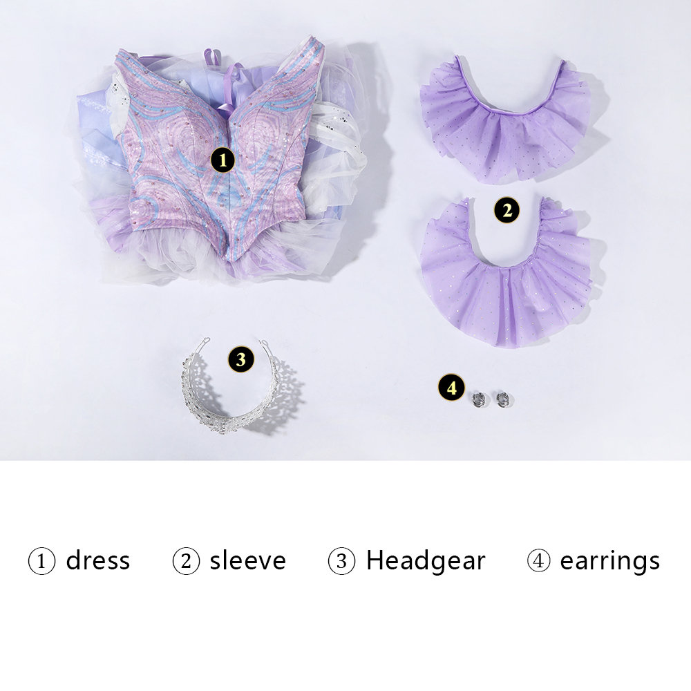 Wicked: For Good Glinda Cosplay Costume Glynda Upland Dress Headgear Earrings Takerlama