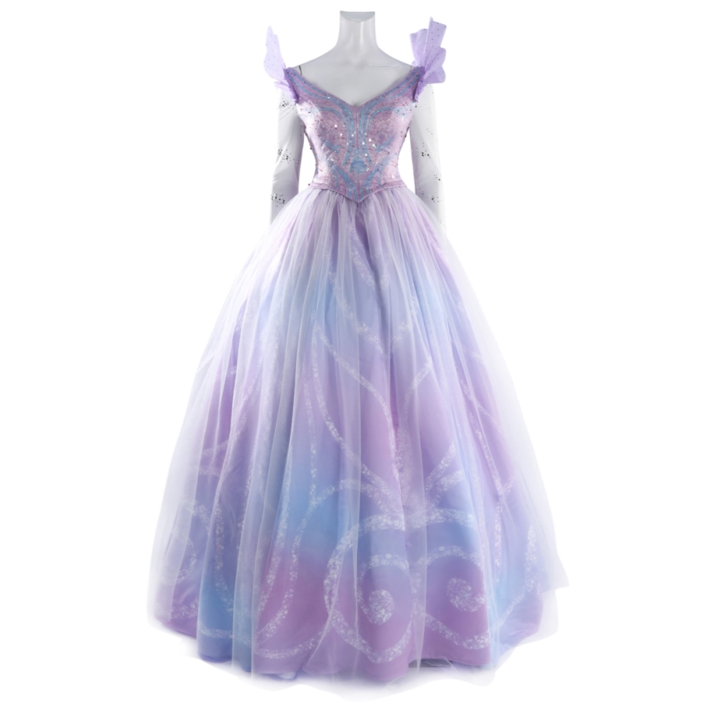 Wicked: For Good Glinda Cosplay Costume Glynda Upland Dress Headgear Earrings Takerlama