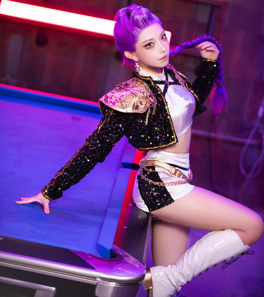 Kpop Demon Hunters Rumi Cosplay Costume Boots Golden Stage Outfits Takerlama In Stock