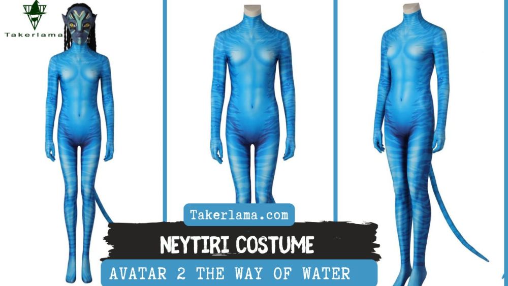 Avatar 2 The Way of Water Neytiri Cosplay Costume Jumpsuit Tail Mask Women Gifts Takerlama