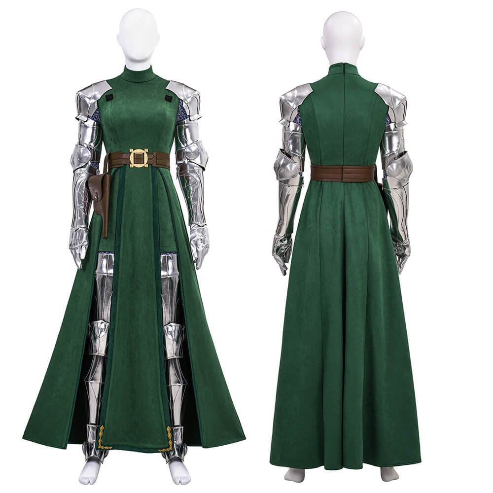 Women's Doctor Doom Costume Mask Dr. Victor von Doom Halloween Cosplay Outfit Takerlama