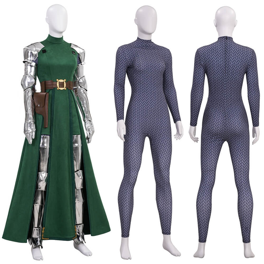 Women's Doctor Doom Costume Mask Dr. Victor von Doom Halloween Cosplay Outfit Takerlama