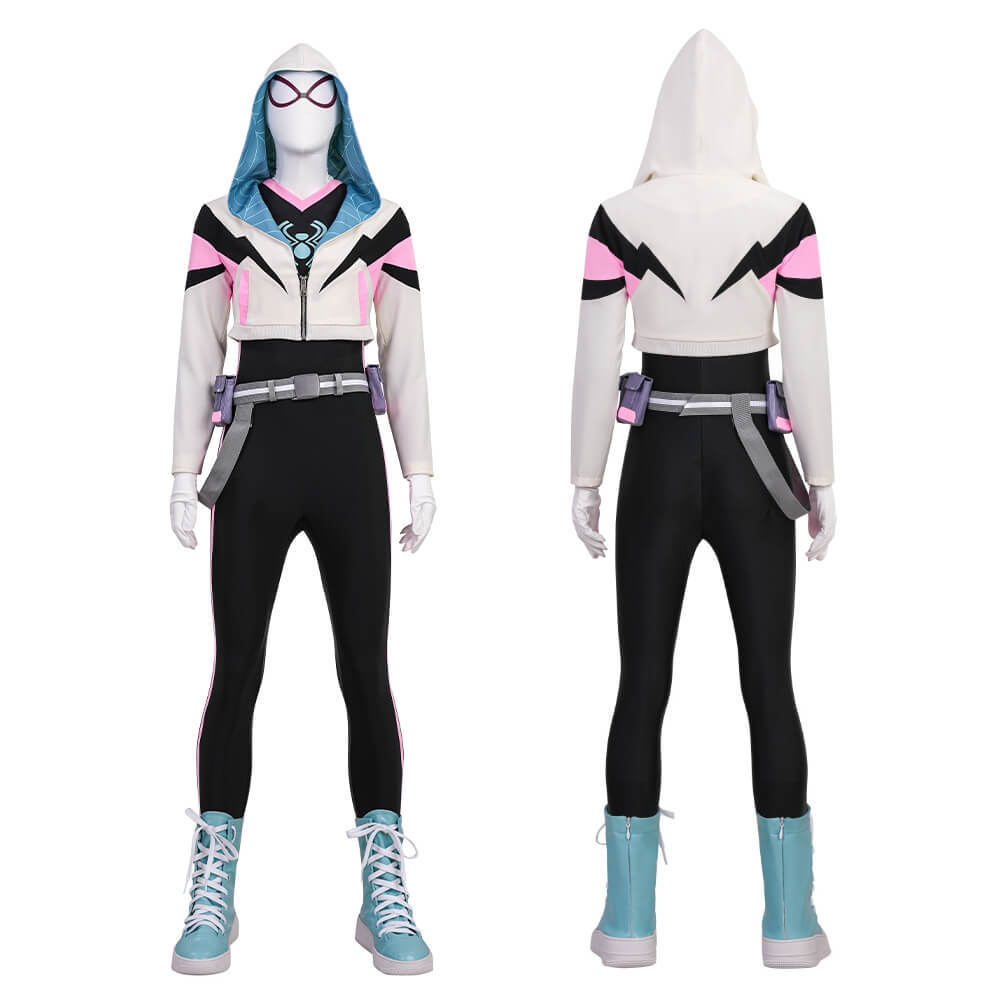 Spider Gwen Stacy Cosplay Costume Your Friendly Neighborhood Spider-Man Season 2 Takerlama