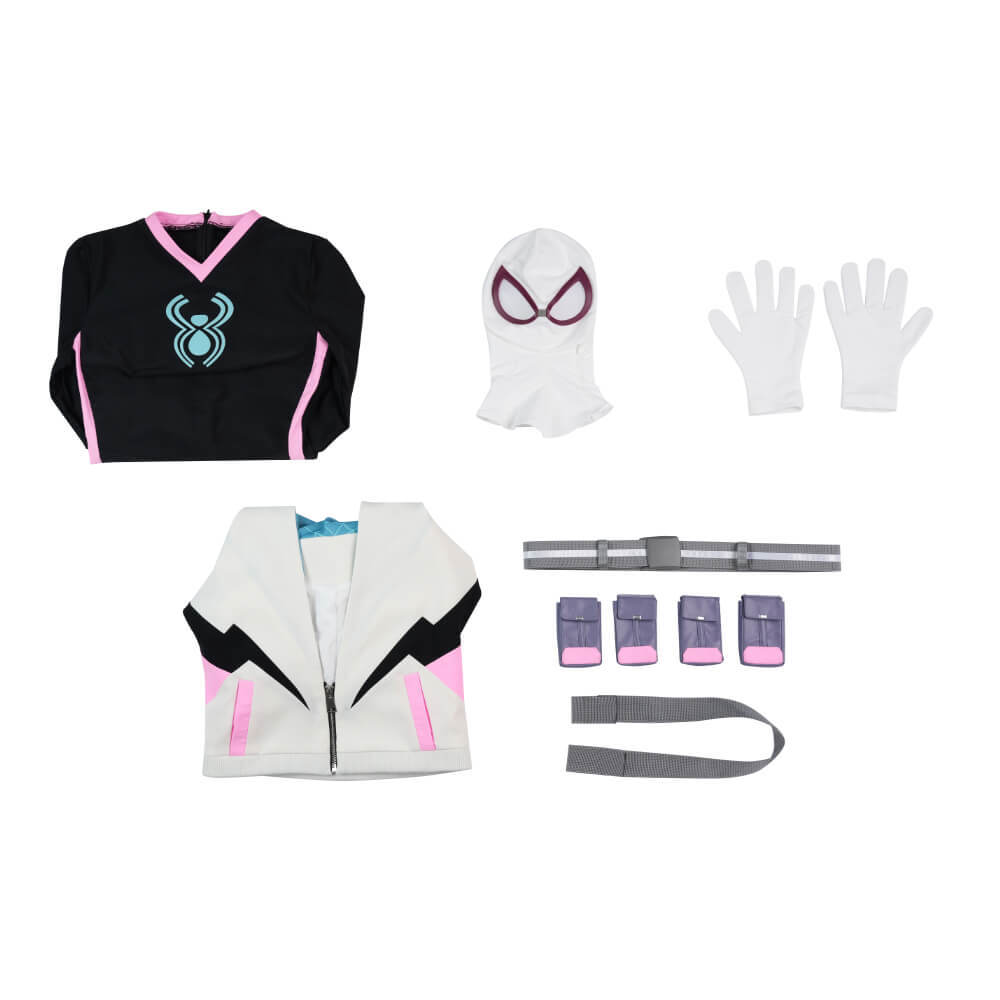 Spider Gwen Stacy Cosplay Costume Your Friendly Neighborhood Spider-Man Season 2 Takerlama