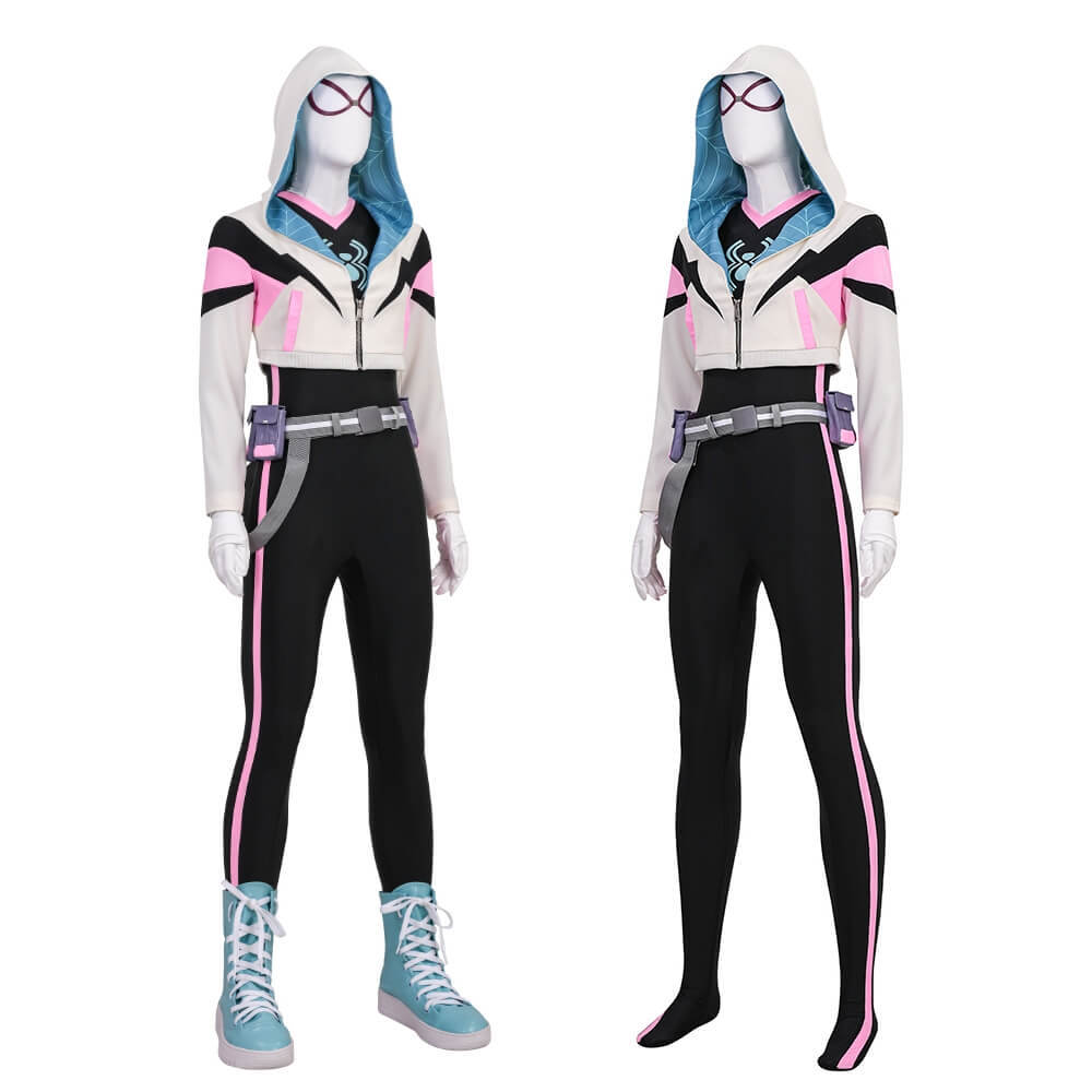 Spider Gwen Stacy Cosplay Costume Your Friendly Neighborhood Spider-Man Season 2 Takerlama