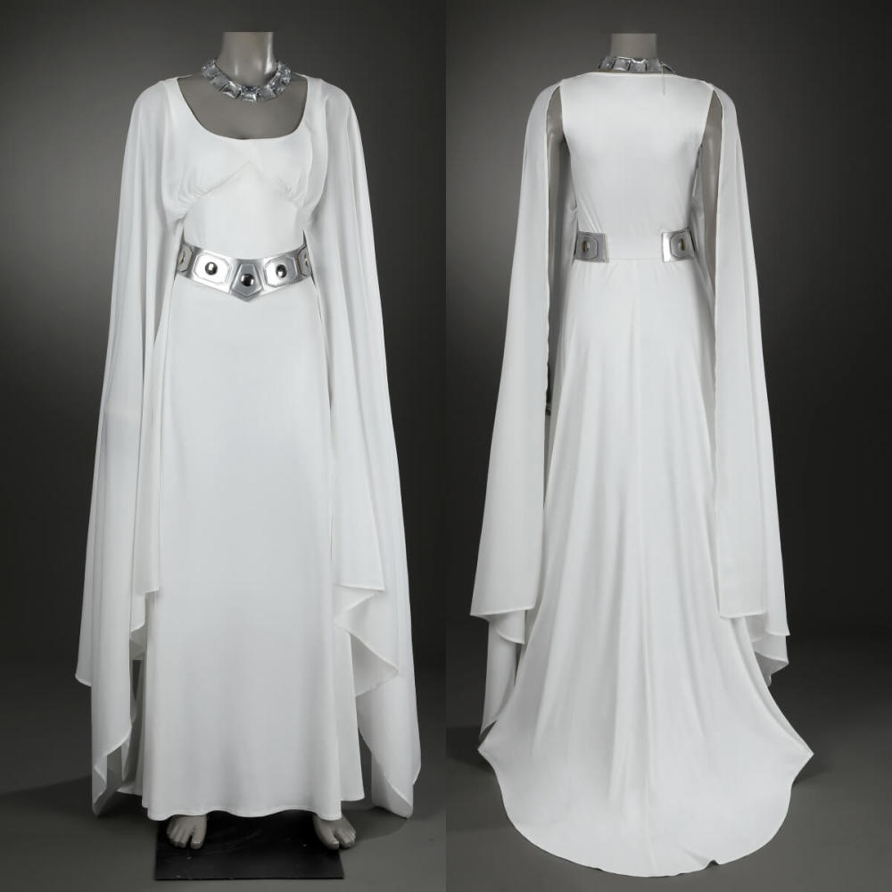 Princess Leia Fancy Dress Star Wars A New Hope White Cosplay Costume Gifts For Women Takerlama