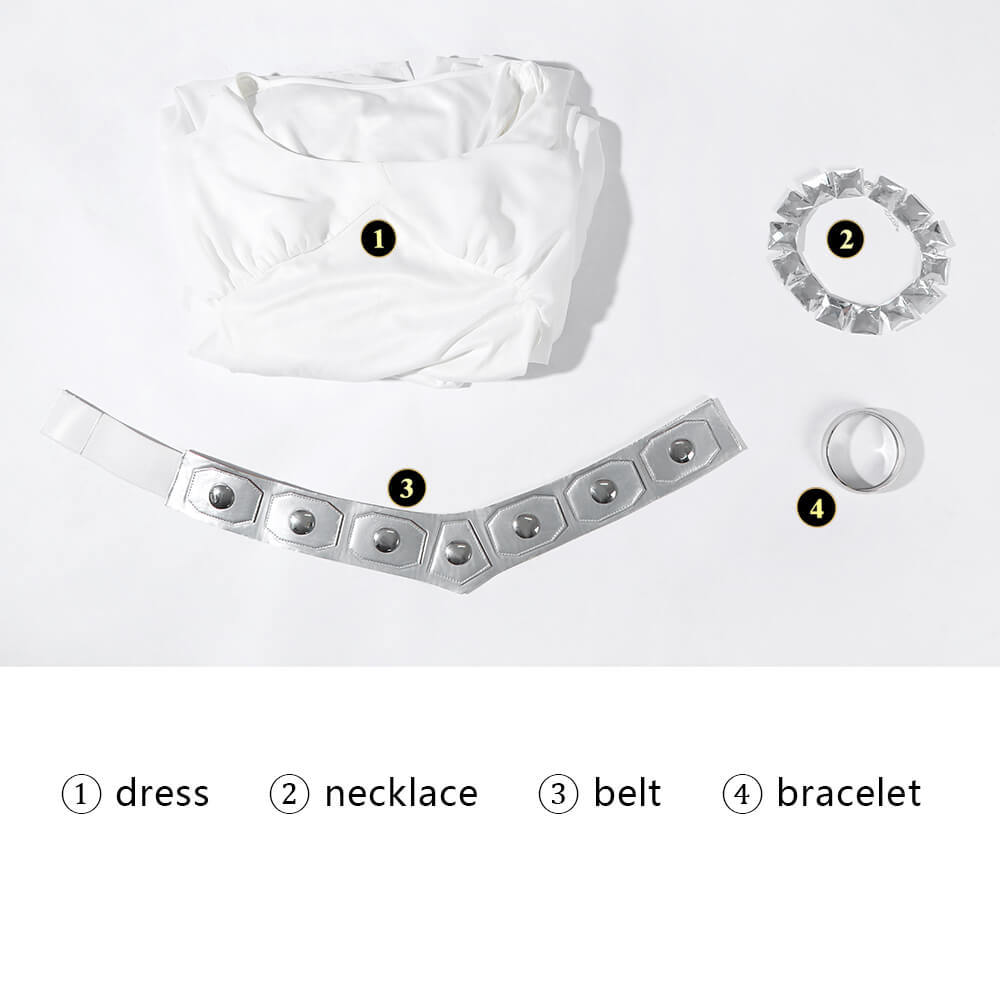 Princess Leia Fancy Dress Star Wars A New Hope White Cosplay Costume Gifts For Women Takerlama