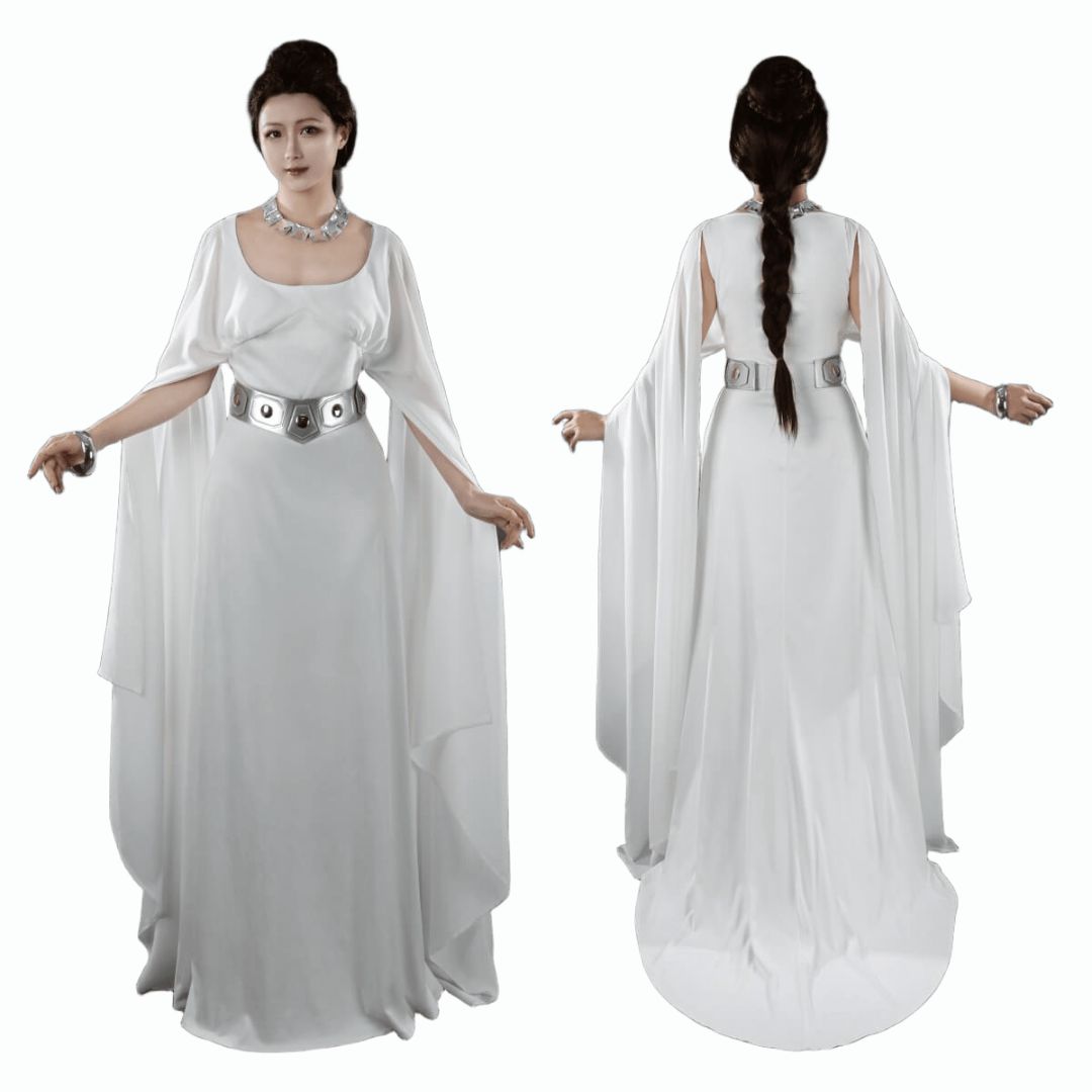princess leia costume white dress Adult Women's Princess Costume | White Cosplay Costume