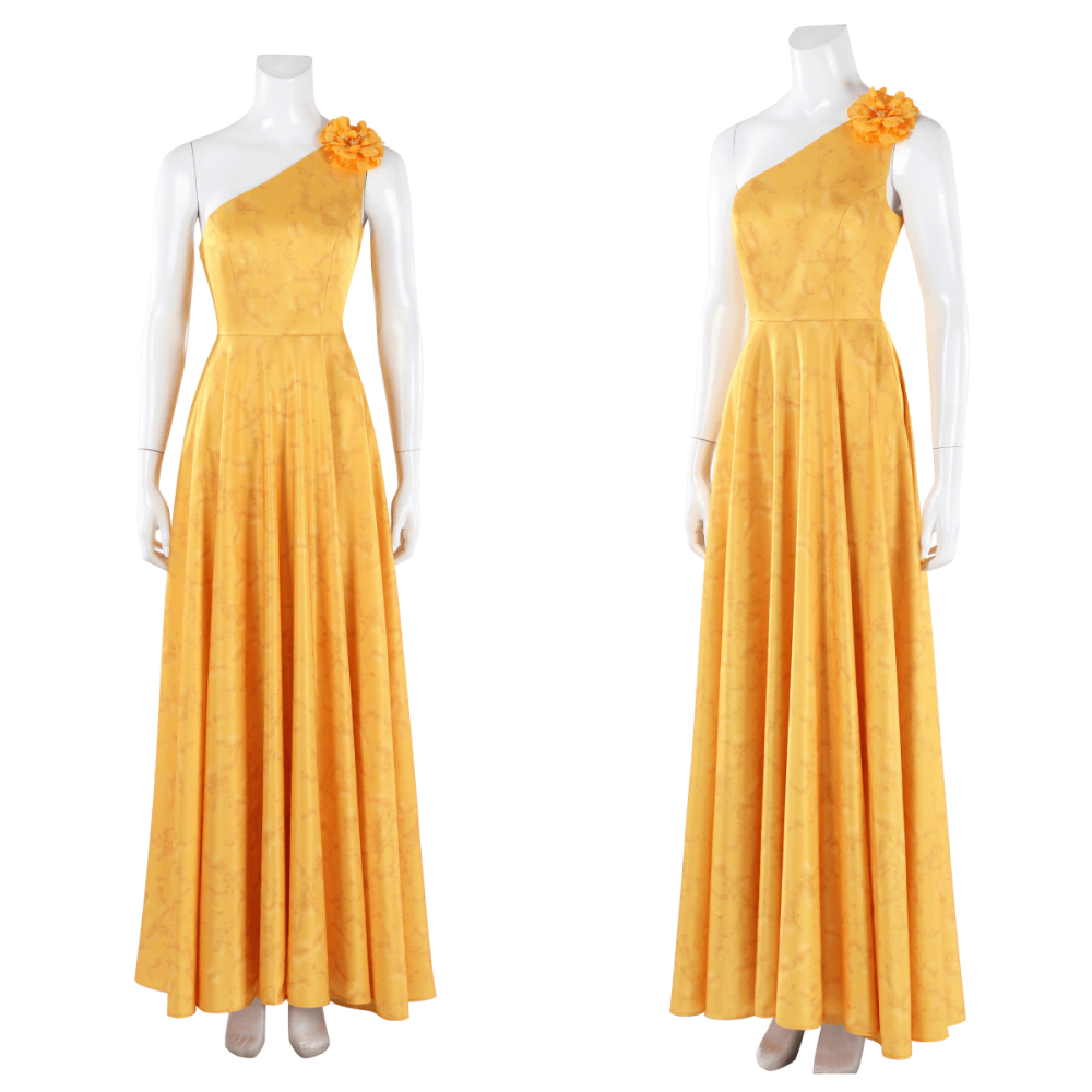 Zootopia 2 Judy Hopps Yellow Full Length Fancy Dress Women's Cosplay Costume Takerlama