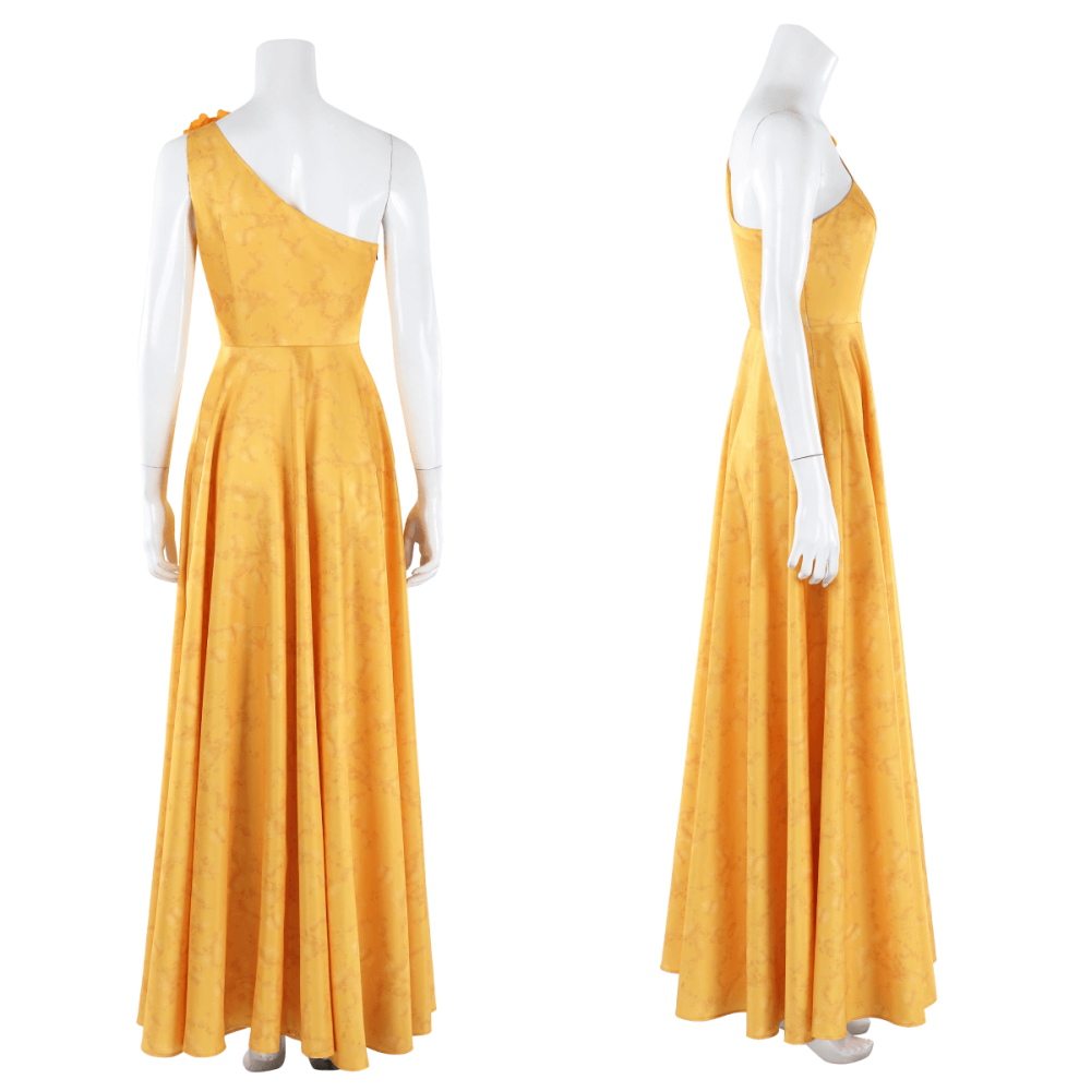 Zootopia 2 Judy Hopps Yellow Full Length Fancy Dress Women's Cosplay Costume Takerlama