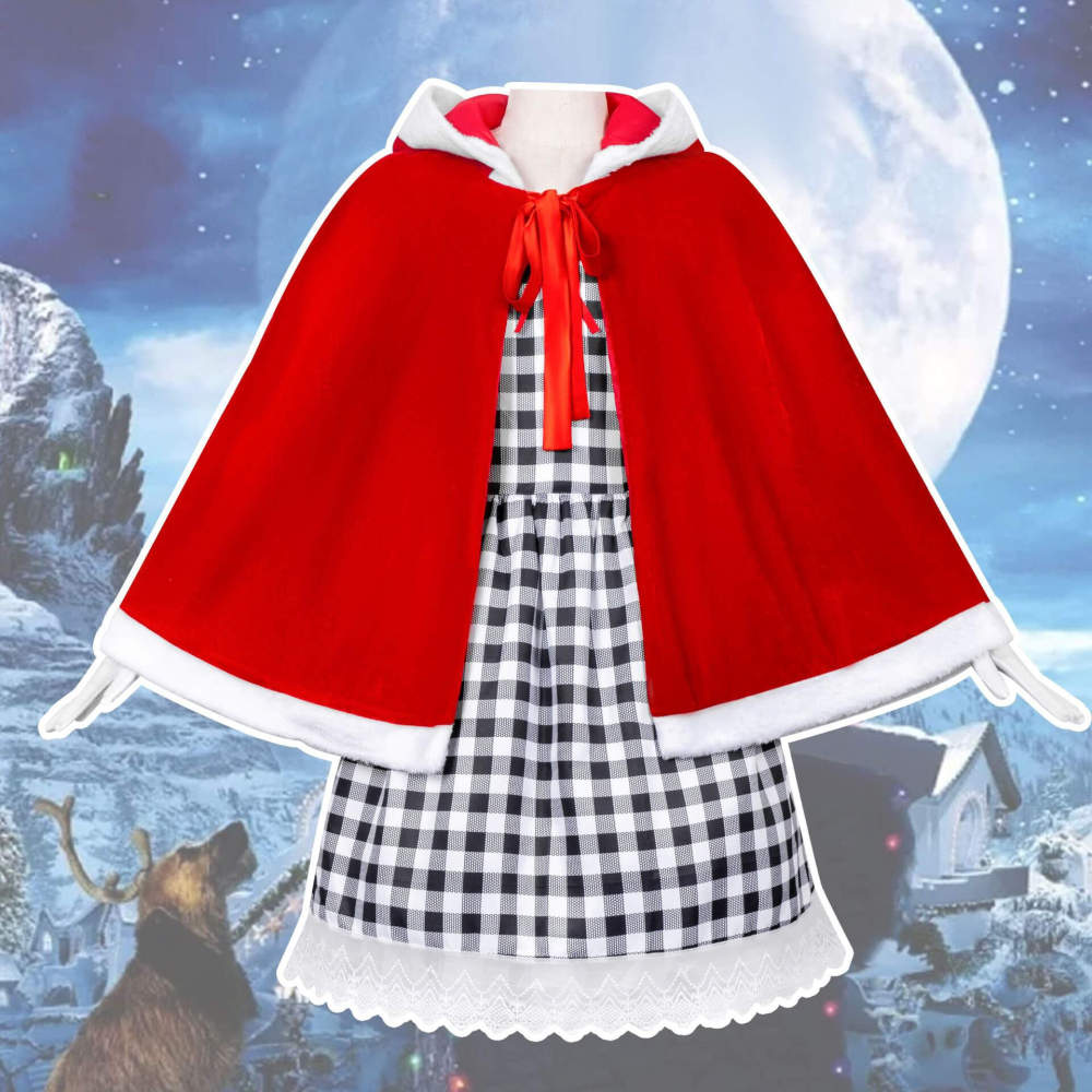 Christmas Cindy Lou Who Costume Red Fancy Dress for Women Takerlama