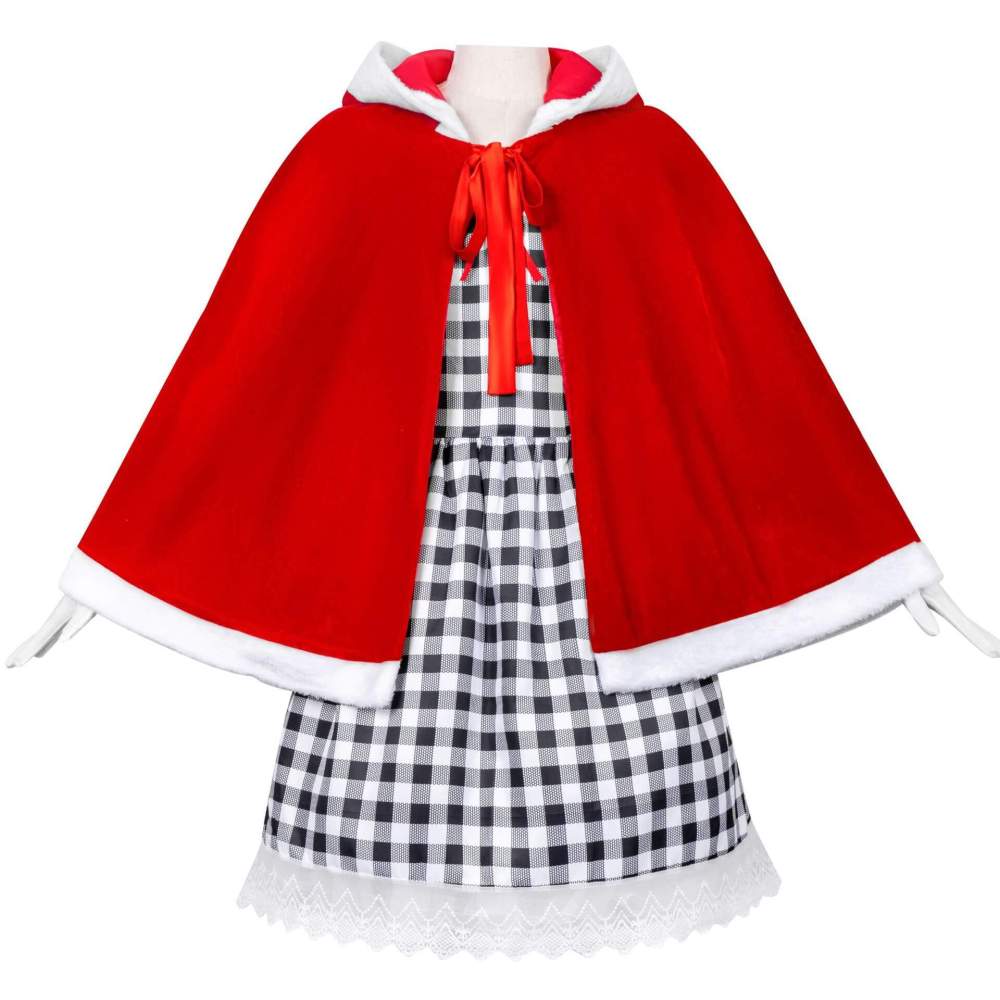 Christmas Cindy Lou Who Costume Red Fancy Dress for Women Takerlama