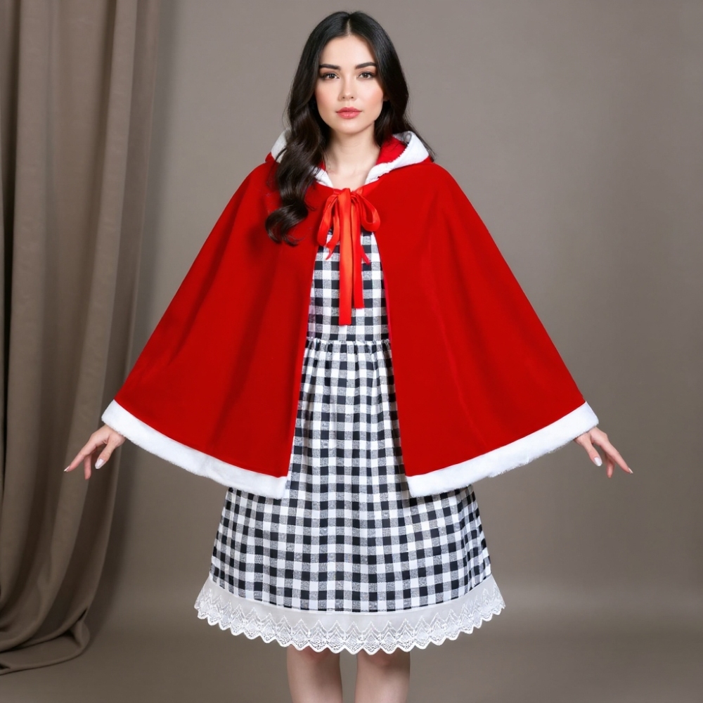Christmas Cindy Lou Who Costume Red Fancy Dress for Women Takerlama In Stock