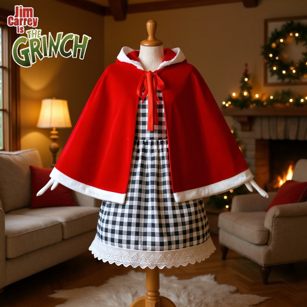 Christmas Cindy Lou Who Costume Red Fancy Dress for Women Takerlama In Stock