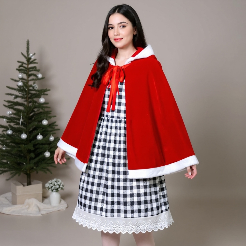 Christmas Cindy Lou Who Costume Red Fancy Dress for Women Takerlama In Stock