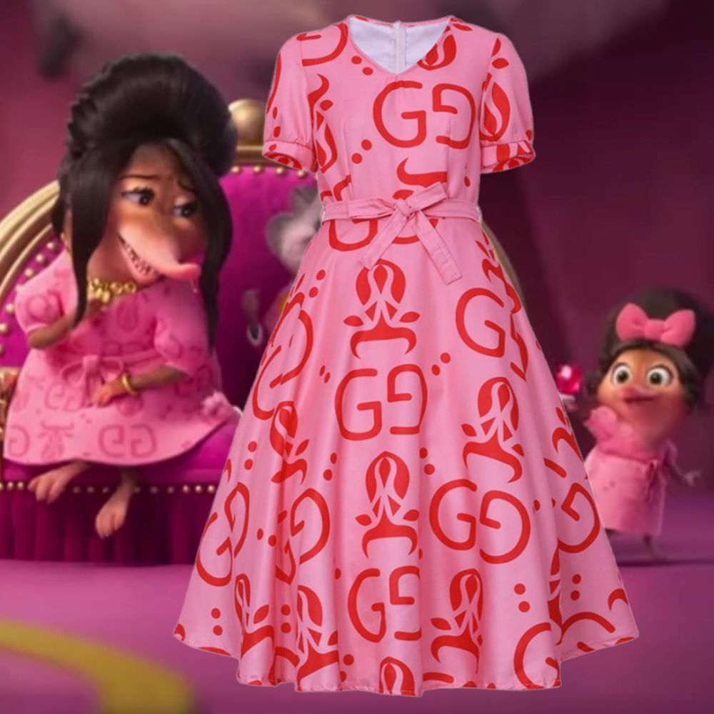 Zootopia 2 Fru Fru Pink Dress Cosplay Costume for Adult Kids Takerlama