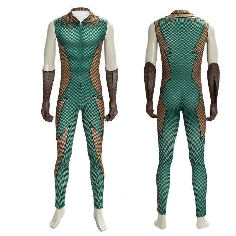 Deluxe The Boys The Deep Cosplay Costume Superhero 3D Print Jumpsuit Gloves Men Takerlama