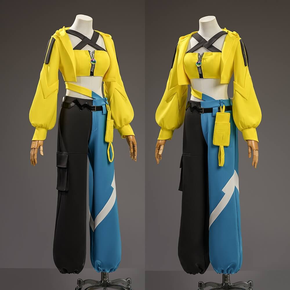 PM Legends ZA Canari Cosplay Costume For Women Yellow Coat Takerlama