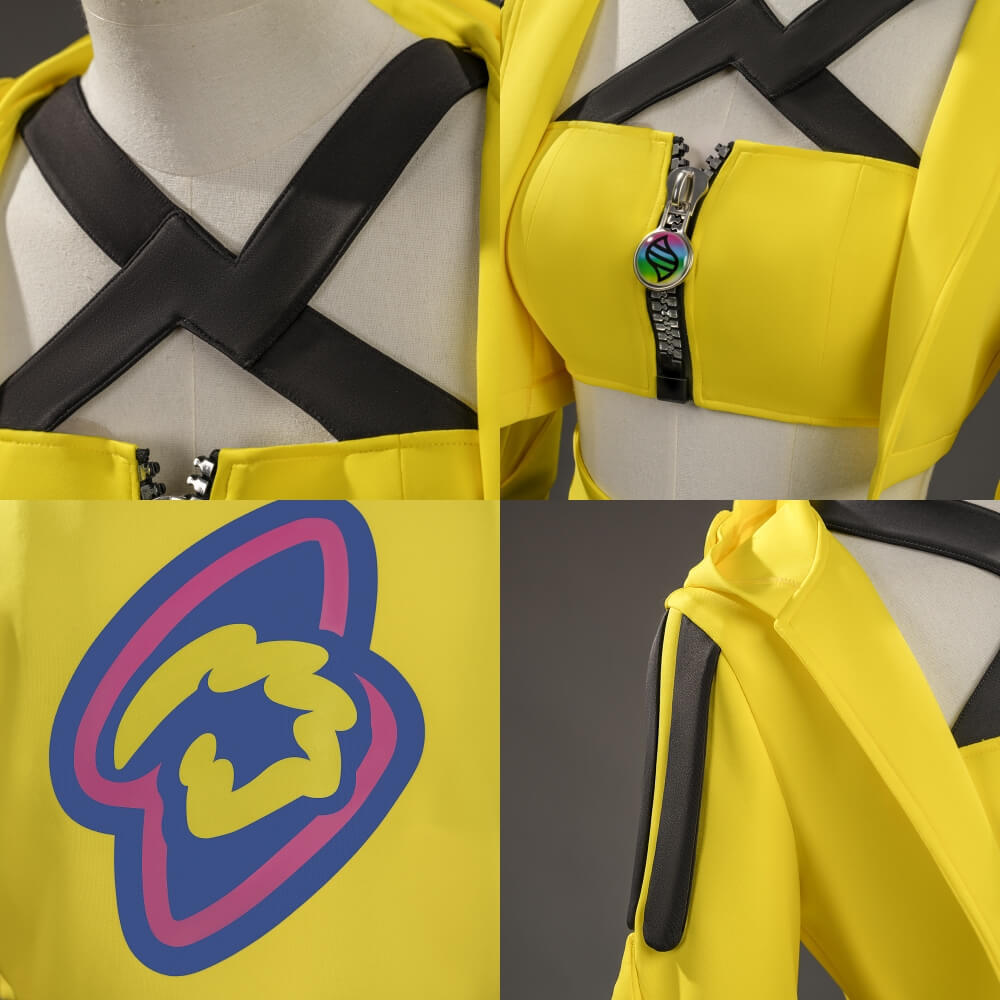 PM Legends ZA Canari Cosplay Costume For Women Yellow Coat Takerlama