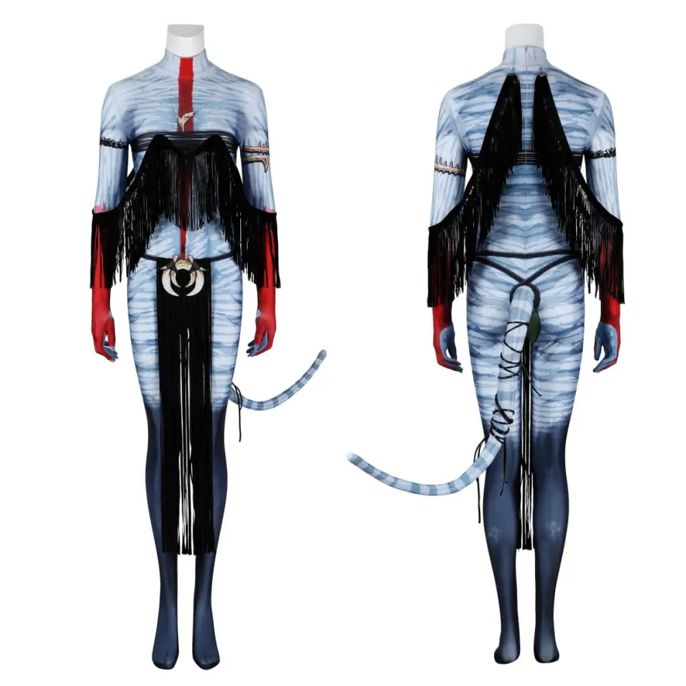 Avatar: Fire and Ash Varang Cosplay Costume Print Jumpsuit And Props ...