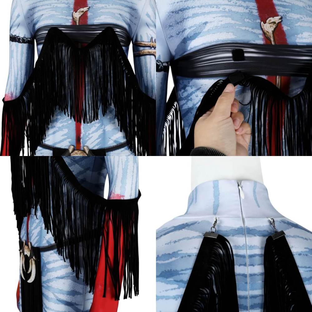 Avatar: Fire and Ash Varang Cosplay Costume Print Jumpsuit And Props Takerlama