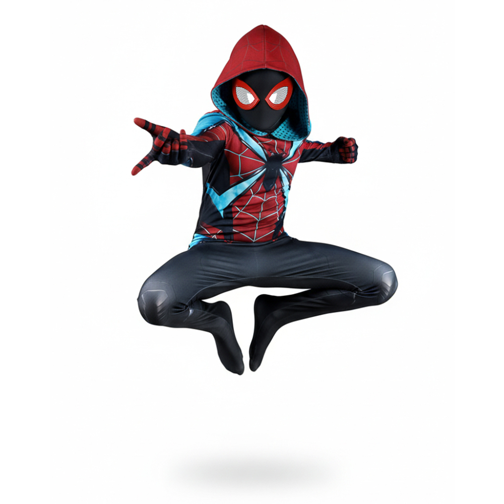 Child Marvel's Spider-Man 2 Miles Morales Evolved Suit Cosplay Costume Takerlama