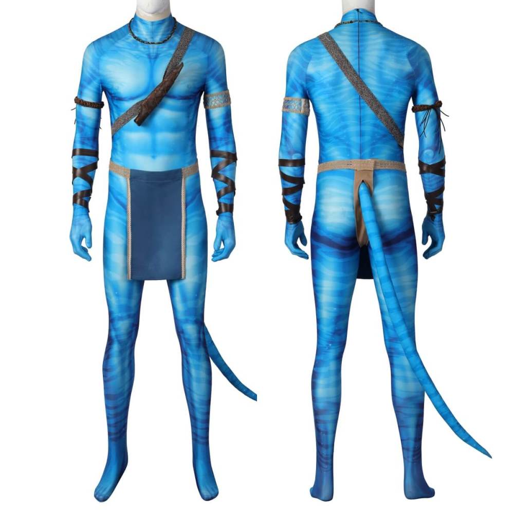 Avatar 2 The Way of Water Jake Sully Cosplay Costume Jumpsuit Mask Takerlama