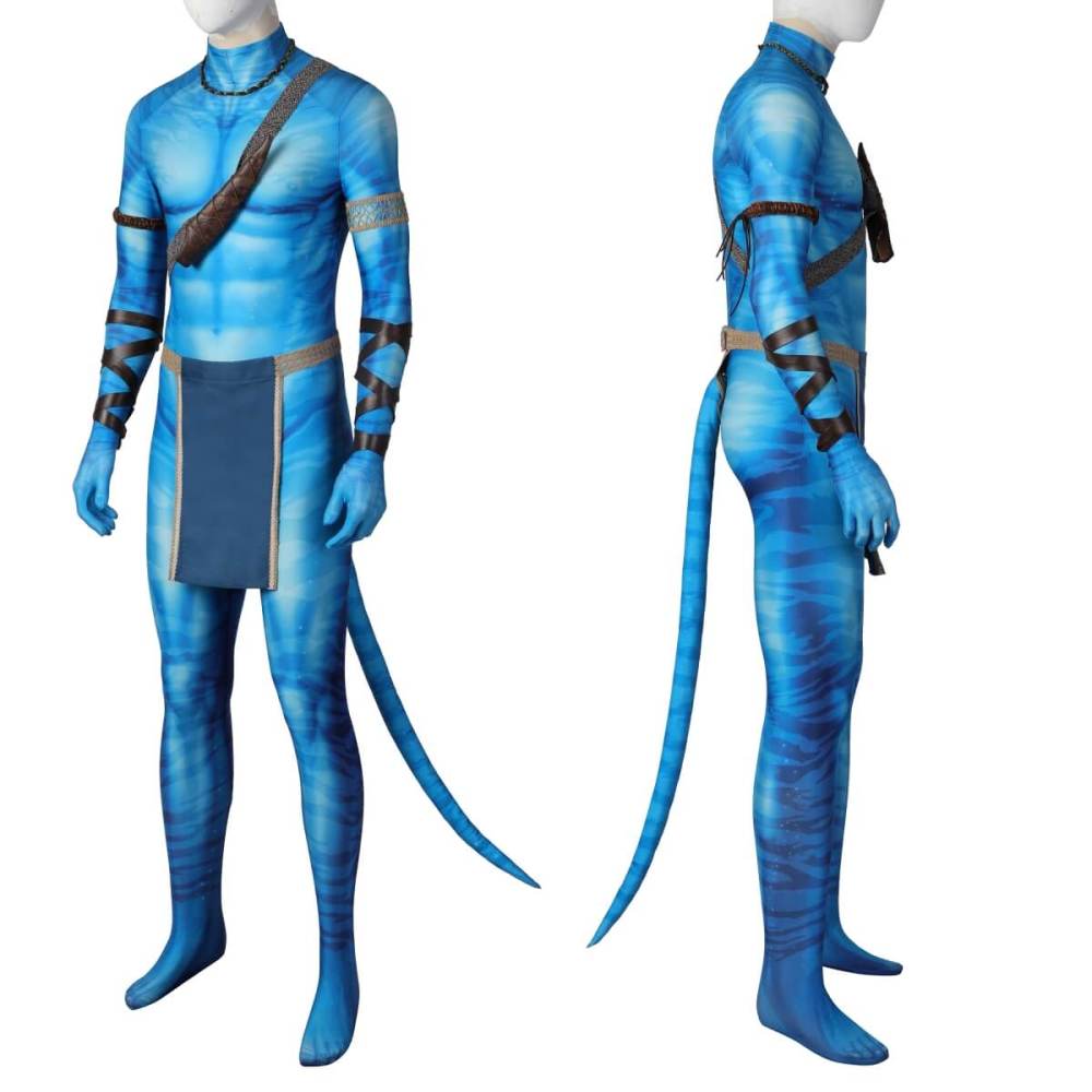 Avatar 2 The Way of Water Jake Sully Cosplay Costume Jumpsuit Mask Takerlama