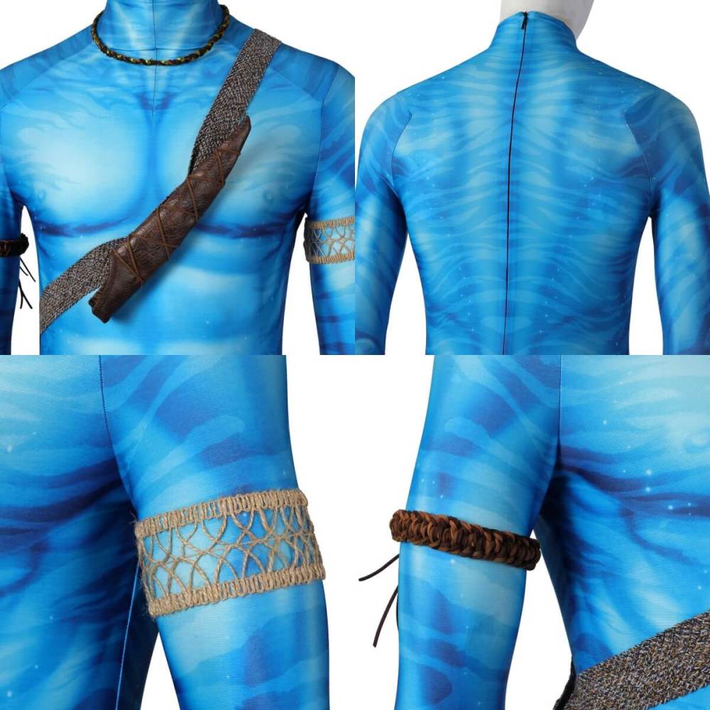 Avatar 2 The Way of Water Jake Sully Cosplay Costume Jumpsuit Mask Takerlama