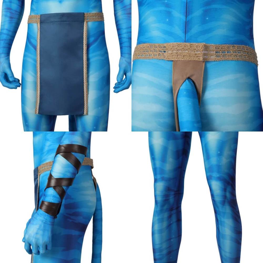 Avatar 2 The Way of Water Jake Sully Cosplay Costume Jumpsuit Mask Takerlama