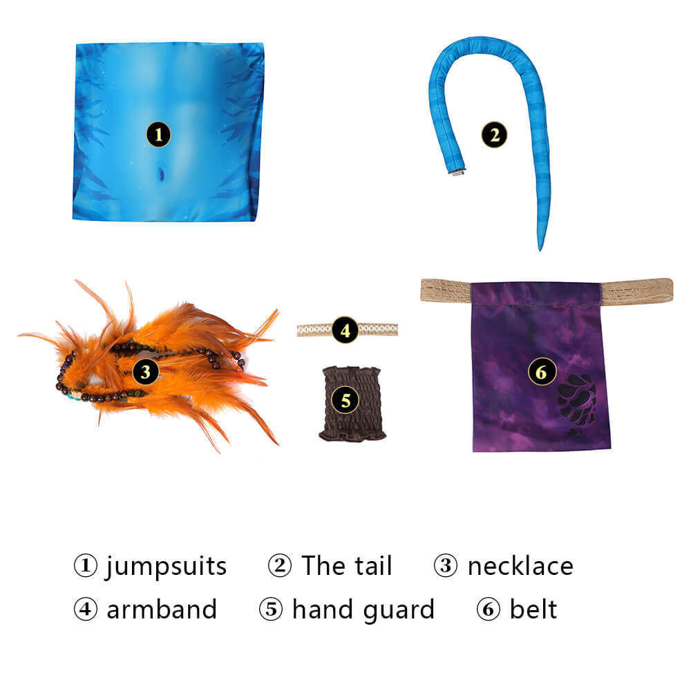 Neytiri Jumpsuit Mask Avatar 2 The Way of Water Cosplay Costume Women Gifts Takerlama