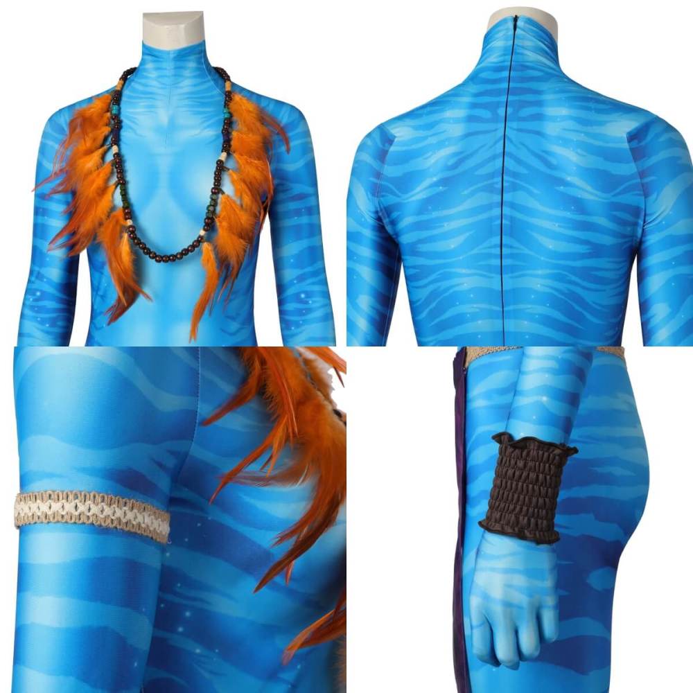Neytiri Jumpsuit Mask Avatar 2 The Way of Water Cosplay Costume Women Gifts Takerlama