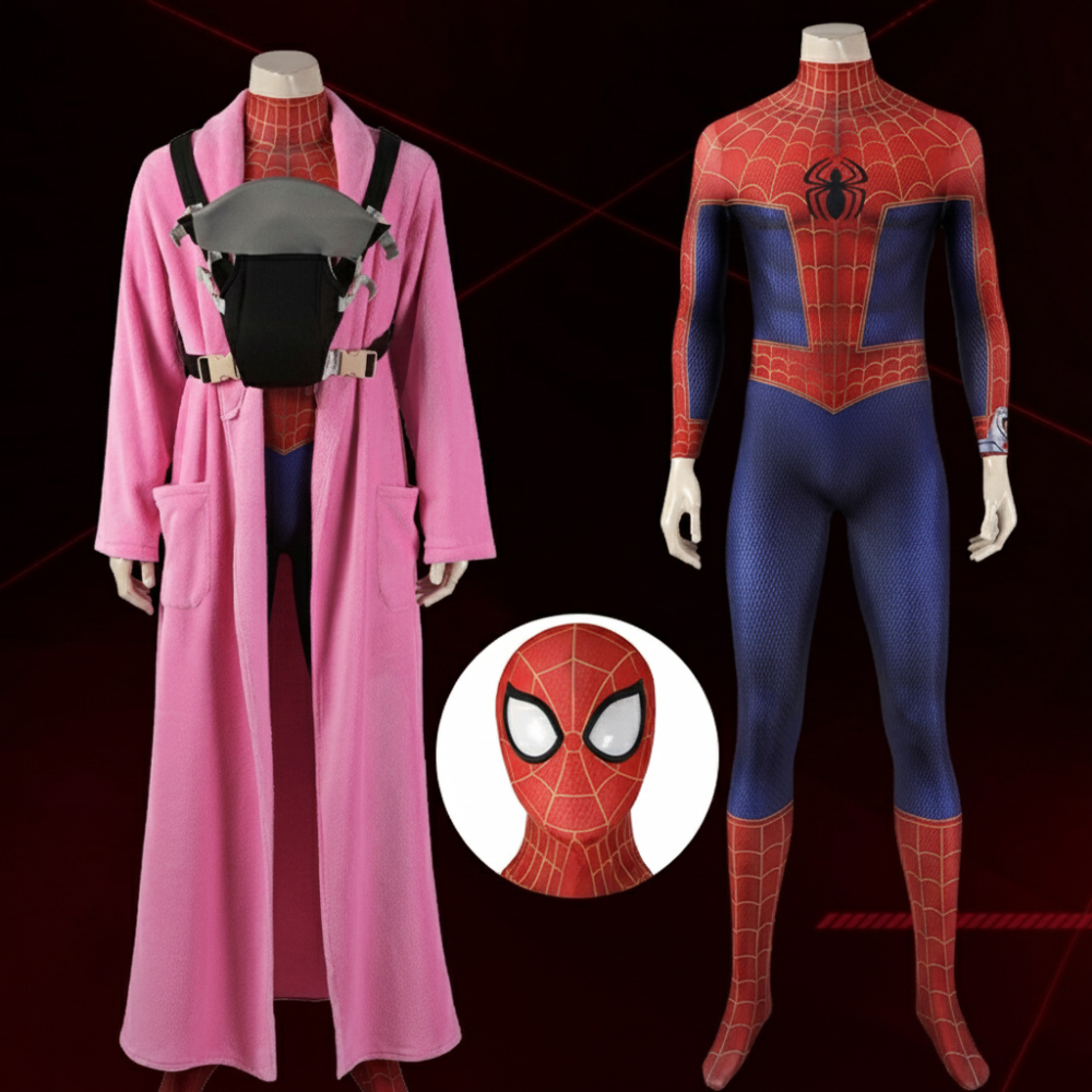 Spider-Man Across the Spider-Verse Peter Parker Cosplay Costume Red Jumpsuit Takerlama
