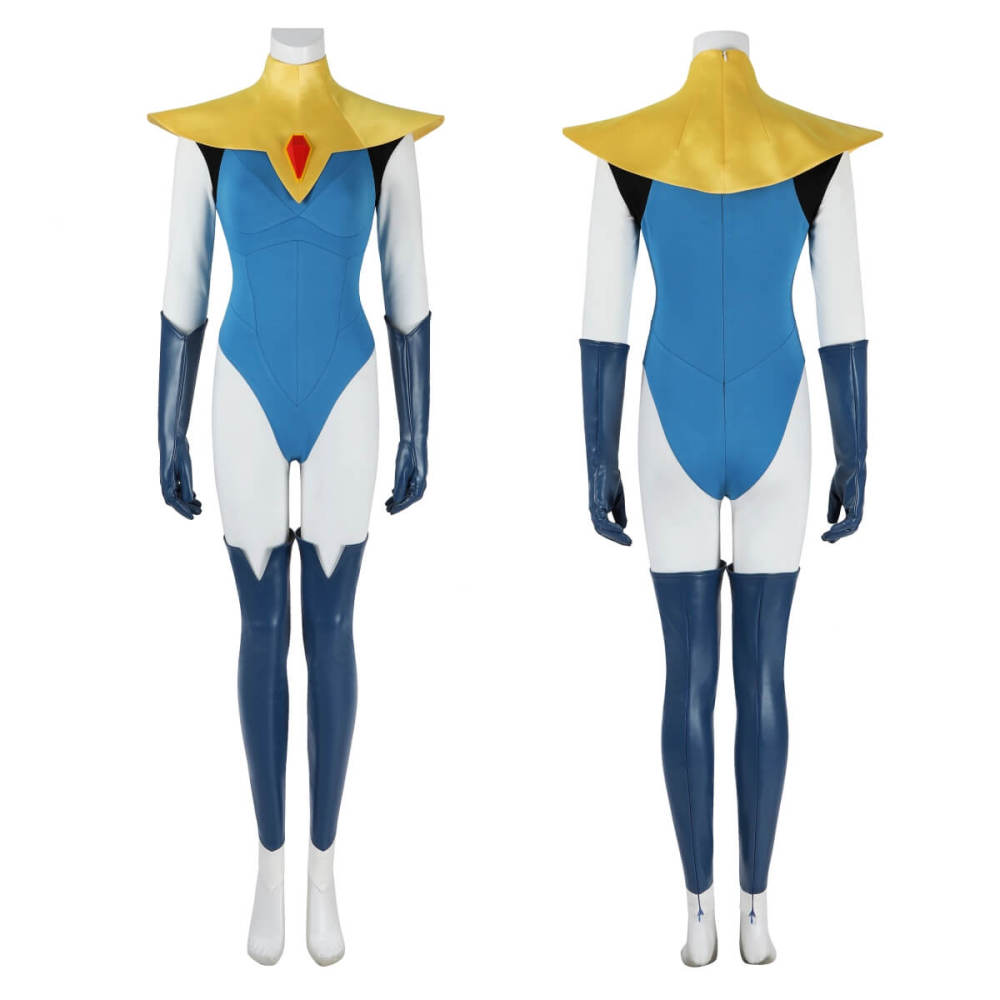 Blonde Blazer Mandy Cosplay Costume Superhero Outfit Takerlama