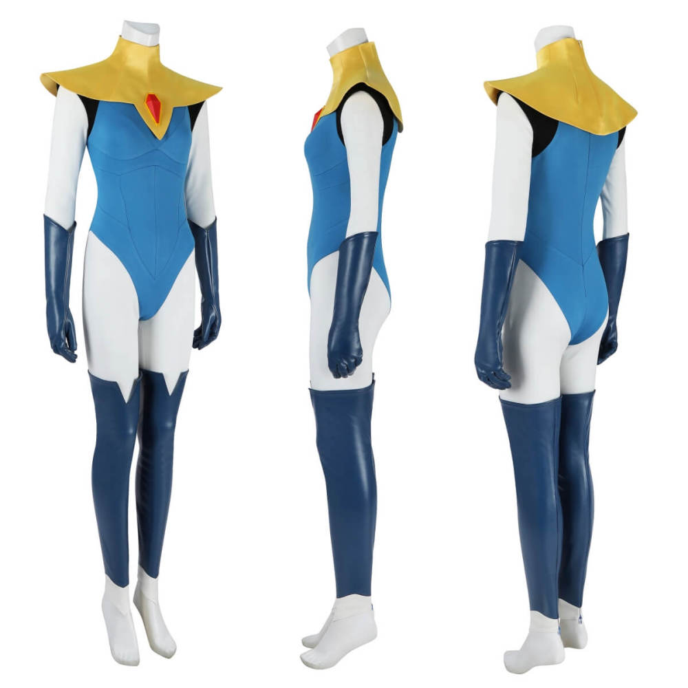 Blonde Blazer Mandy Cosplay Costume Superhero Outfit Takerlama