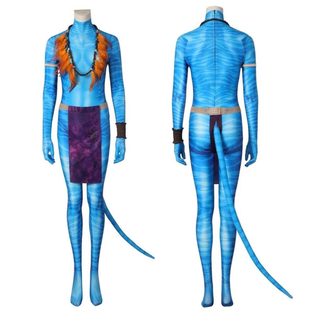 Neytiri Jumpsuit Mask Avatar 2 The Way of Water Cosplay Costume Women Gifts Takerlama