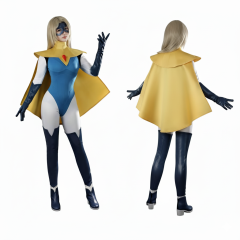 Blonde Blazer Mandy Cosplay Costume Superhero Outfit Takerlama No Wig