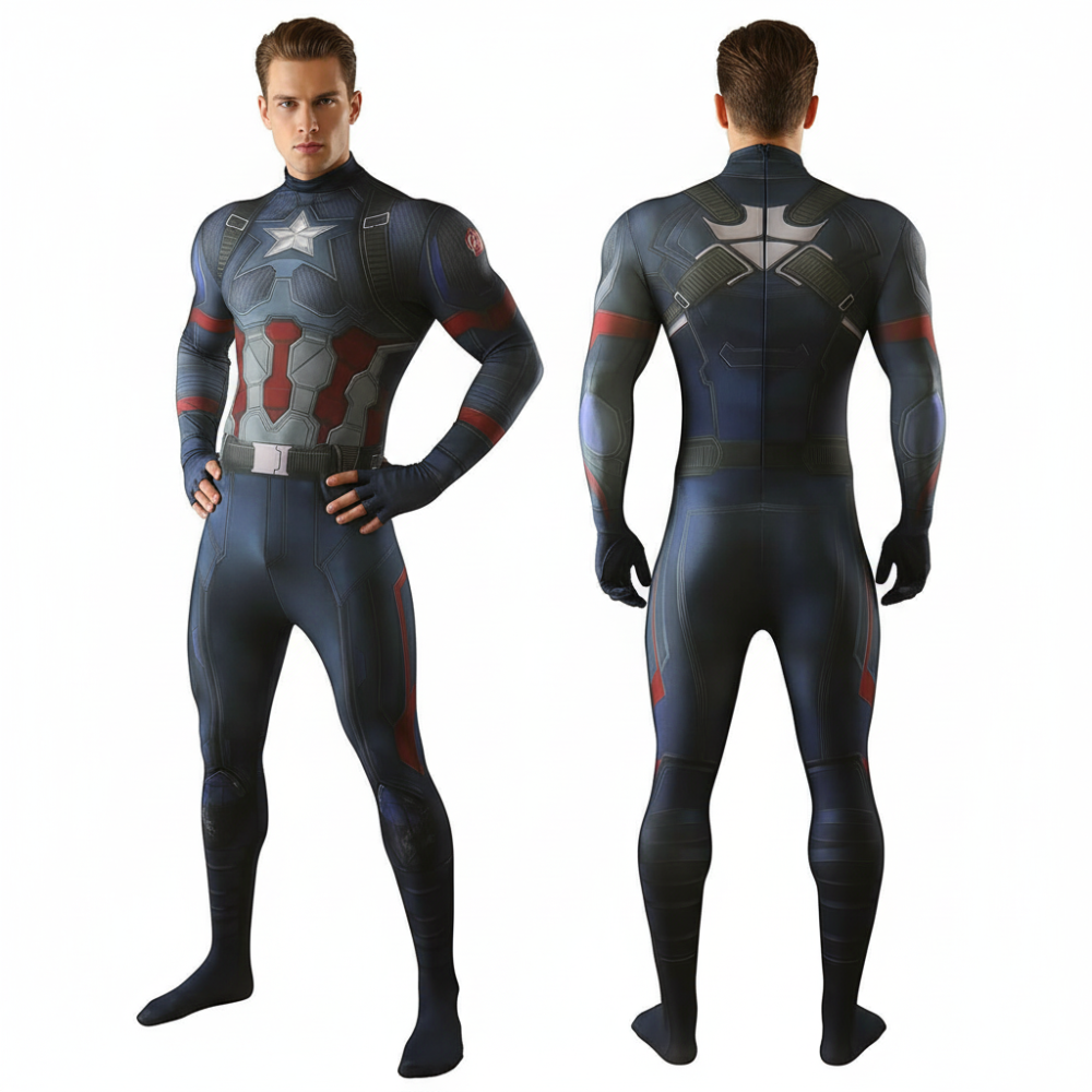 Avengers 5 Doomsday Captain America Cosplay Costume Jumpsuit Adult Kids Takerlama