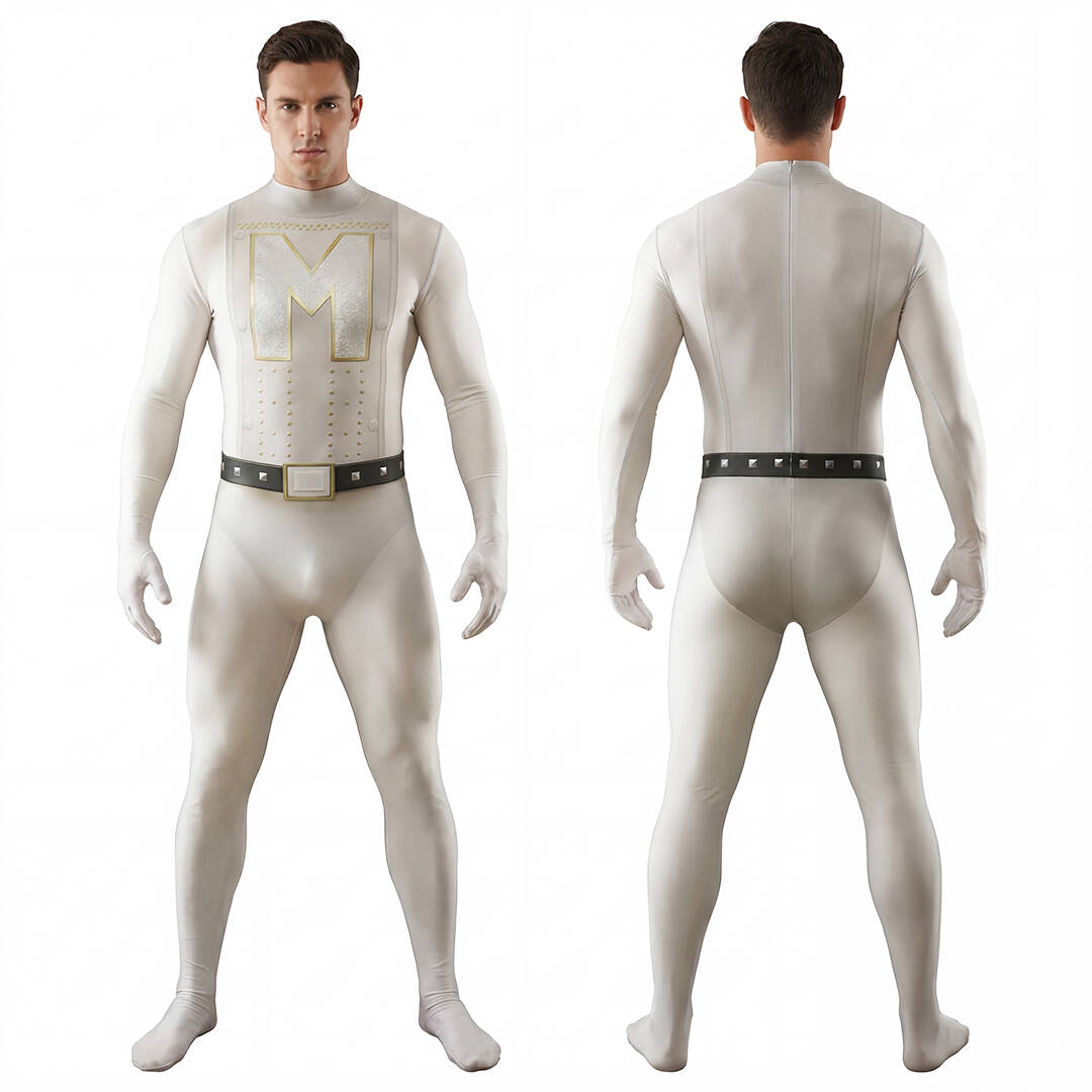 Megamind Metro Man Cosplay Costume Superhero Jumpsuit Cape Adult Kids Takerlama